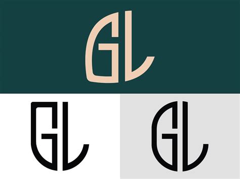 Creative Initial Letters GL Logo Designs Bundle. 10048539 Vector Art at ...