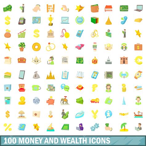 Money Wealth Finance Vector Design Images 100 Money And Wealth Icons