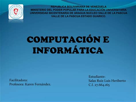 Conceptos básicos de computación e informática PPT