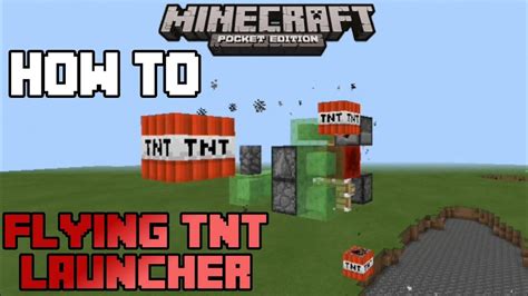 How To Make A Flying Tnt Launcher Tnt Cannon In Mcpe Minecraft