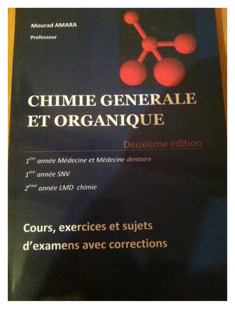 SOLUTION Chimie Generale Et Organique Studypool