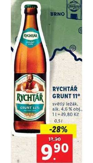 ARCHIV RYCHTÁŘ GRUNT 11 světlý ležák 0 5 l v akci platné do 23 1