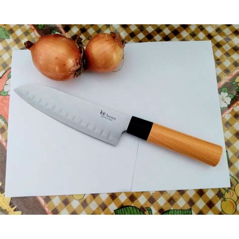 Faca Japonesa Santoku Sulcos A O Inox Shopee Brasil