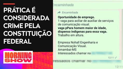 Empresa Divulga Vaga De Emprego Discriminat Ria Contra Pessoas