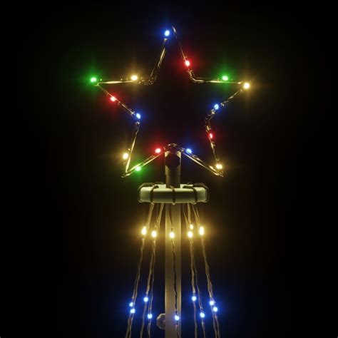 Árvore de Natal em cone 310 luzes LED 100300 cm colorido Loja Sitio