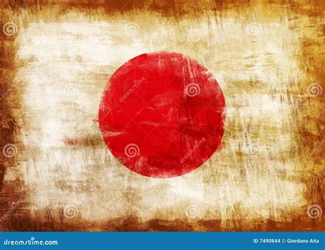 Japan old painted flag stock illustration. Illustration of table - 7490844