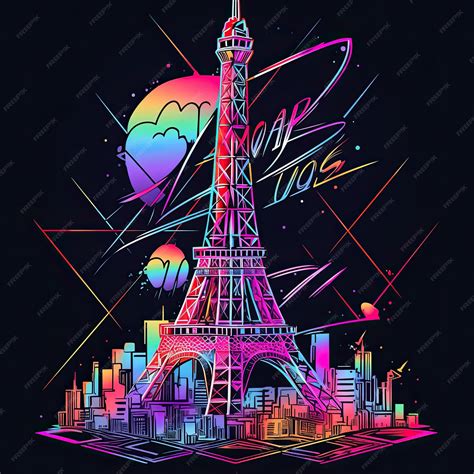 Premium Photo | Eiffel tour art for Tshirts vector illustration