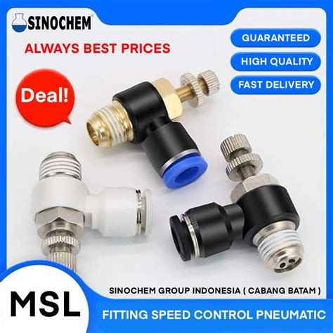 Jual MSL SPEED CONTROL PNEUMATIC FLOW CONTROL ELBOW BLUE Shopee