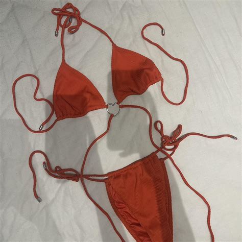 Ribbed Heart Ring Triangle Bikini Set From Nasty Gal Depop