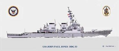 USS John Paul Jones DDG-53 Ship Print US Navy | eBay