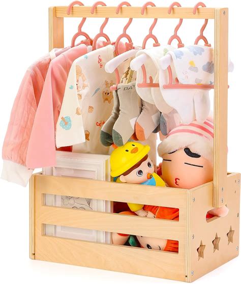 Jolykaki Wooden Baby Shower Crate Closet Gifts Basket For Baby Shower