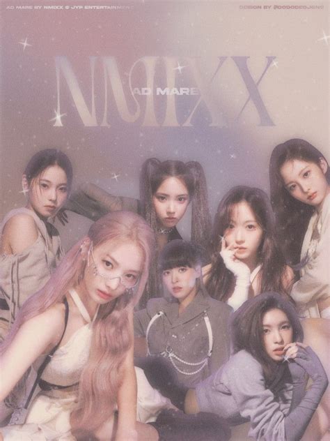 Nmixx O O Ad Mare Graphic Design Kpop Edit Blue Poster New Poster