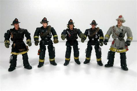 4" Tall Firefighter Action Figures Firemen Chief CHAP MEI H.K. DESIGN ...