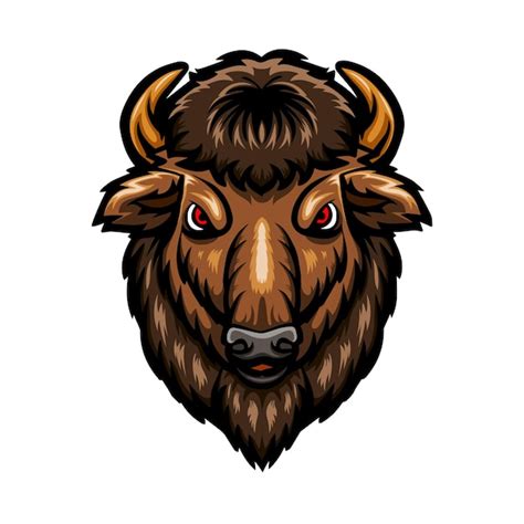 Premium Vector Bison Head Logo Mascot Design