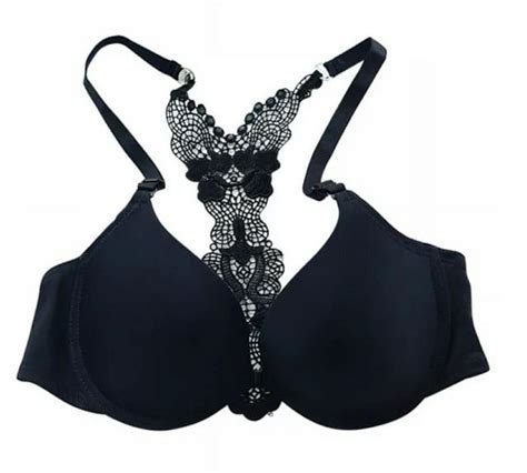 Women Super Push Up Bra Lace Racerback Underwire Soft Padding Lift Up Bra Deep V Sexy Brassiere