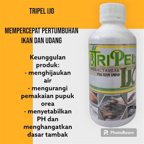 Jual TRIPEL IJO 1000 Ml Obat Penyubur Tambak Obat Menghijaukan Air