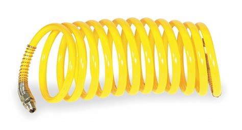 Speedaire Coiled Air Hose Nylon Psi In Ft Yellow