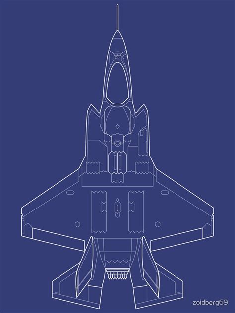 "Lockheed F-35B Lightning II (Blueprint)" T-shirt by zoidberg69 | Redbubble