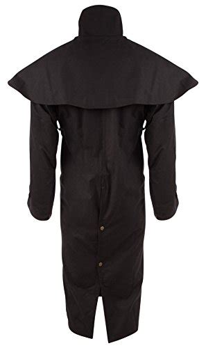 AceRugs Long Black Mens Oil Cloth Oilskin Western Australian Waterproof