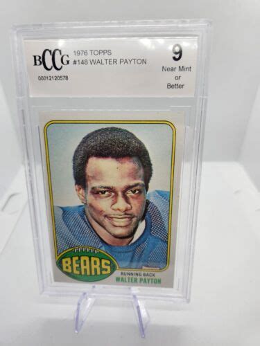 1976 Topps 148 Walter Payton RC Rookie BCCG 9 NM Bears EBay