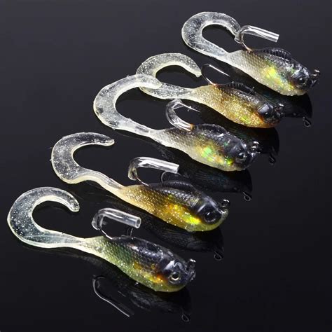 Pieces Lot New G Cm Silicone Soft Baits Fishing Wobblers