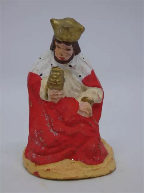 Santons De Provence Le Roi Mage Blanc Hauteur Cm Eur