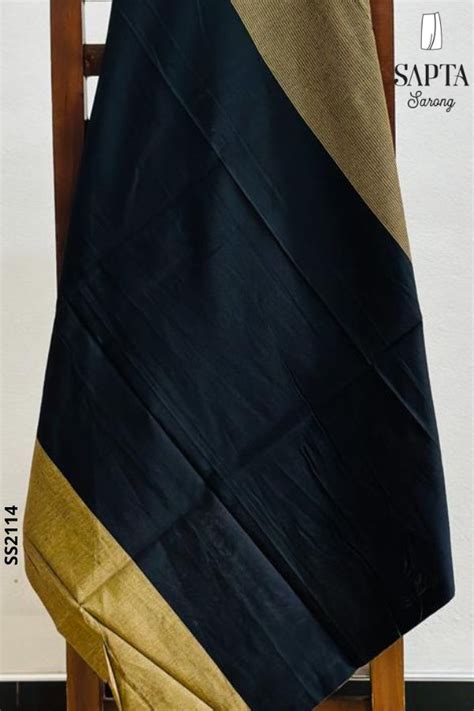 Black Handlooms Sapta Silk Sarong Ss2114 East Star Handlooms