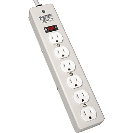 Tripp Lite Waber Surge Protector Strip 6 Outlet 6 Cord 1050 Joules