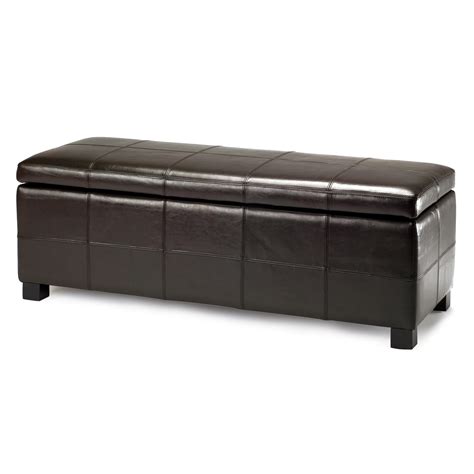 Safavieh Madison Leather Entryway Storage Ottoman And Reviews Wayfair