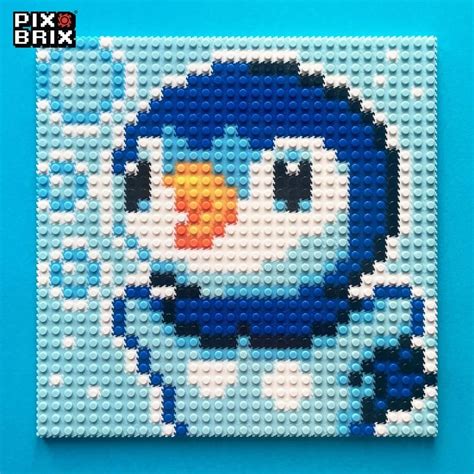 Pokémon Piplup Pix Brix instructions | Perler bead art, Pixel pattern