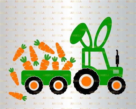 Easter Tractor Svg Easter Eggs Svg Tractor With Eggs Svg Etsy