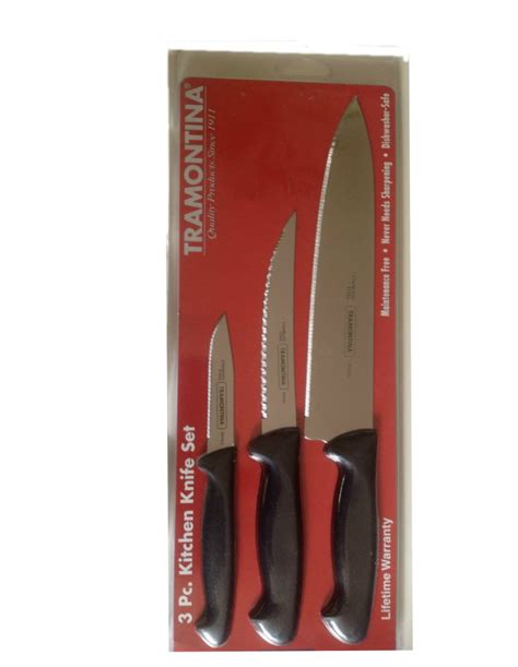 Tramontina 80020505 Kitchen Knife Set Stainless Steel 3 Piece