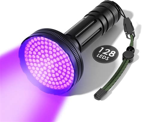 Amazon ESCO LITE Blacklight Flashlight 128 LED UV Flashlight For