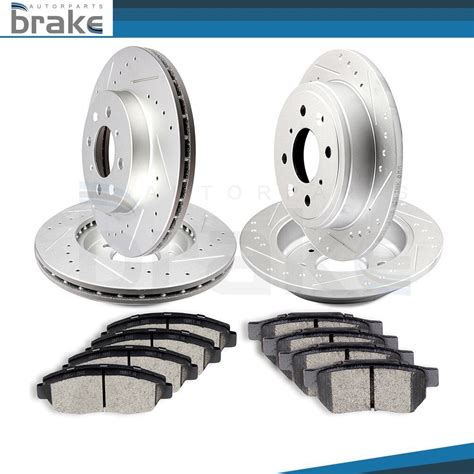 Front Rear Discs Brake Rotors Ceramic Pads For Honda