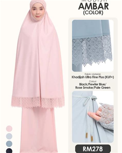 Broderie Ambar By Telekung Siti Khadijah Original Women S Fashion