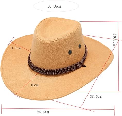 Sombrero de vaquero clásico de fieltro de ala ancha para hombre y mujer