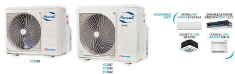 Climatiseur Airwell Multisplit YCZ jusqu à 5 sorties Airwell für