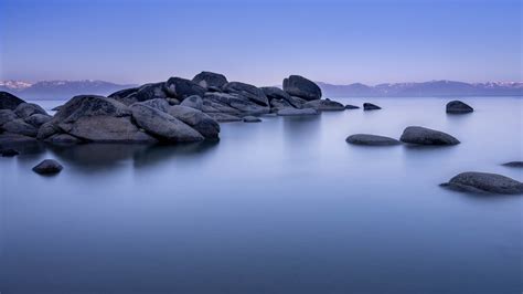 Lake Tahoe Clear Water Stones Landscape Sky Nature K Hd Nature