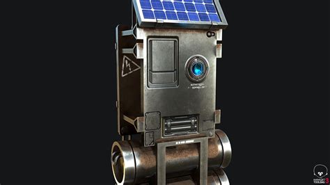 3D Model Sci Fi Solar Panel PBR VR AR Low Poly CGTrader