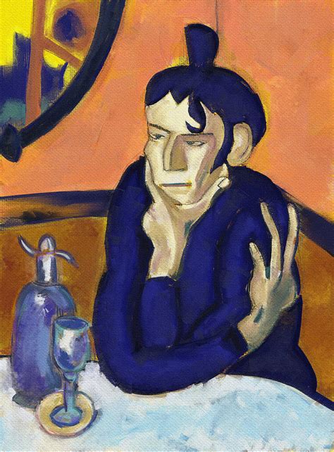 The Absinthe Drinker By Pablo Picasso Painting By Pablo Picasso By Jade Knights Fine Art America