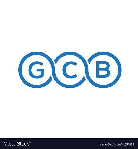 Gcb letter logo design on white background Vector Image