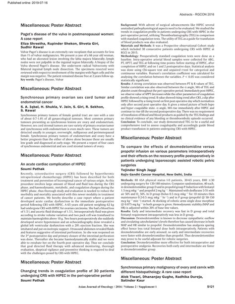 Pdf Synchronous Primary Malignancy Of Ovary And Cervix With Different