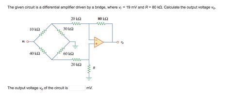 Solved Determine The Output Voltage Vo In The Op Amp Circuit