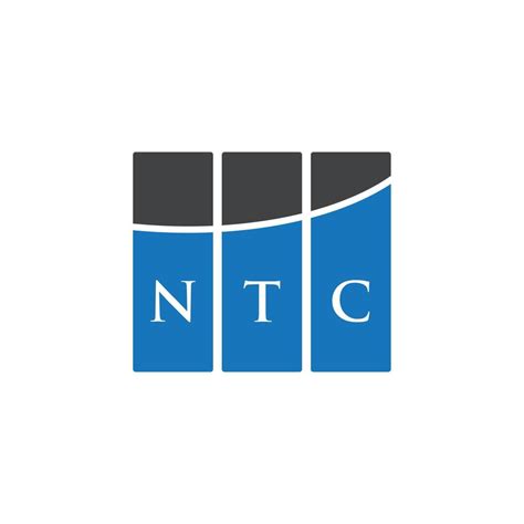 NTC letter logo design on WHITE background. NTC creative initials ...