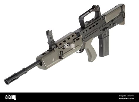 British assault rifle L85A1 isolated on a white background Stock Photo ...