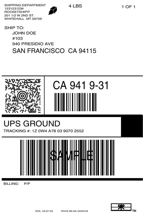 Usps Shipping Label Template Word Parahyena