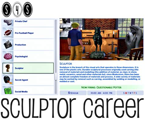 sims4sisters — SIms 3 Sculptor Career Converted to Sims 4 The...