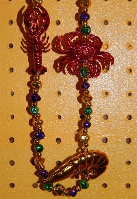 Alligator Crawfish Shrimp And Crab Bead Cajun Mardi Gras