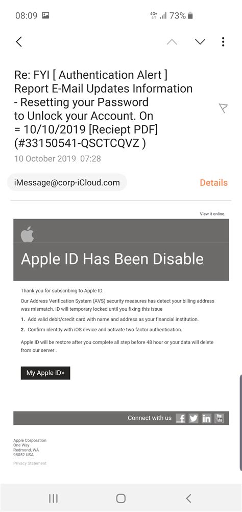 Apple ID has been DISABLE : r/Scams