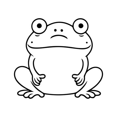 Premium Vector Frog Line Art Vector Illustration